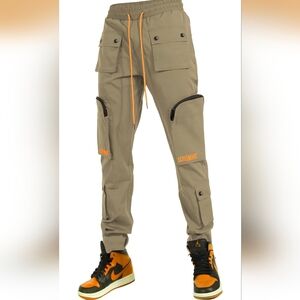 SCREENSHOT Mens Hip Hop Premium Multifunctional Utility Nylon Cargo Pants - SM